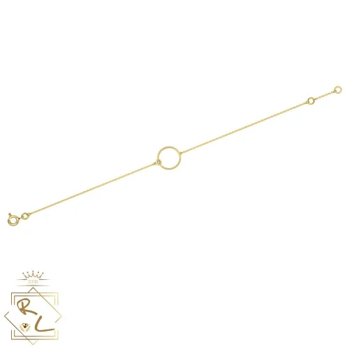 Bracelet fin cercle en Or jaune 18k et diamant, Orée 1, L'Etabli du Bijoutier, Haguenau