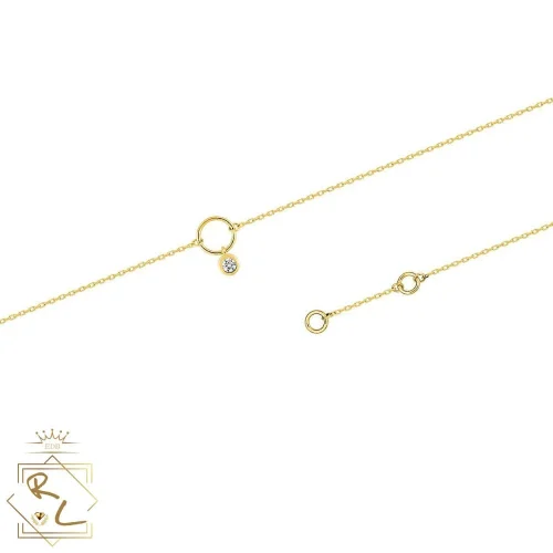 Bracelet fin en or jaune 750/000 et diamant, Clarté 1, L'Etabli du Bijoutier, Haguenau