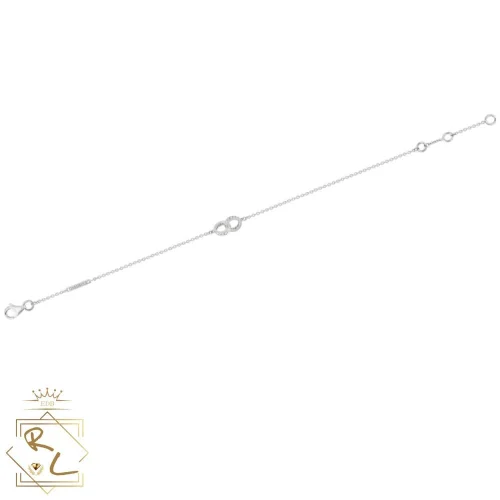 Bracelet lien en Or Blanc 750/000 et diamants 0.14ct, L'Etabli du Bijoutier, Haguenau