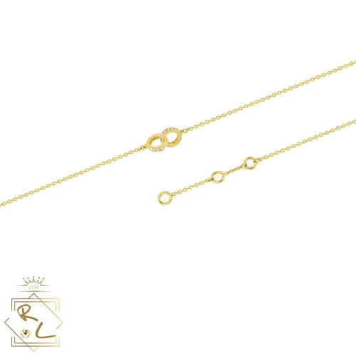 Bracelet lien en Or Jaune 750/000 et diamants 0.14ct, L'Etabli du Bijoutier, Haguenau