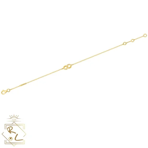 Bracelet lien en Or Jaune 750/000 et diamants 0.14ct, L'Etabli du Bijoutier, Haguenau