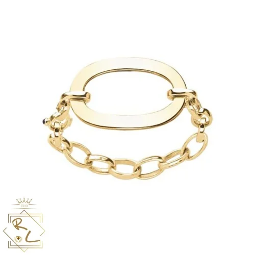 Bracelet en or 18K avec mailles ovales ajourées et fermoir serti d’un saphir, bijou raffiné pour femme, joaillerie haut de gamme, luxe intemporel.