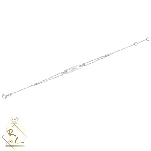 Bracelet trilogie diamants en or blanc 750/000, Niva, L'Etabli du Bijoutier, Haguenau