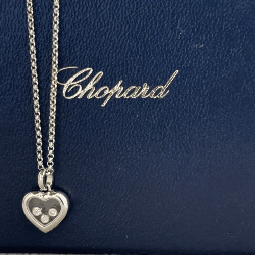 Collier Chopard Happy Diamonds or blanc et diamants