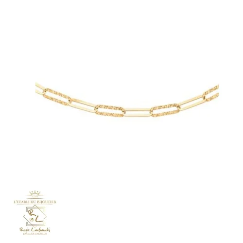 Collier or 18k effet martelé, collier tendance femme à l'Etabli du bijoutier Haguenau