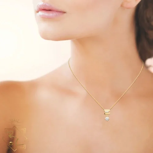 collier plaqué or et zirconiums, Nexa, L'Etabli du Bijoutier, Haguenau