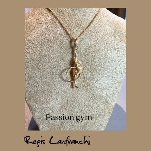 Collier enfant gymnaste passion Gym en or jaune 18k