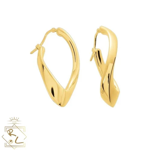 Créoles ovales torsadées en Or Jaune 750/000, L'Etabli du bijoutier, Haguenau