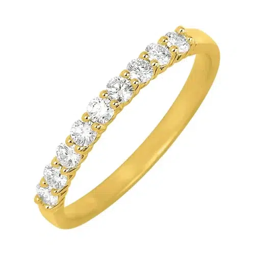 Alliance Or Blanc ou Jaune Serti griffes, style intemporel. Modèle Très Recherché Disponible du 45 au 62.