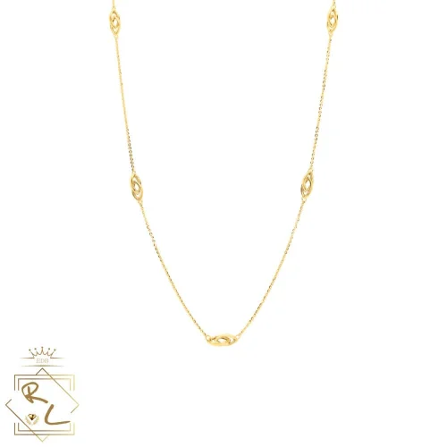 Sautoir en Or Jaune 750/000 et anneaux entrelaces, L'Etabli du Bijoutier, Haguenau