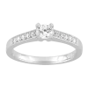 Solitaire accompagne en or blanc 750/000, 0.40ct, Chloe, L'Etabli du Bijoutier, Haguenau