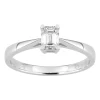 Solitaire diamant taille émeraude en or blanc 18k, 0.50ct, Emy, L'Etabli du Bijoutier, Haguenau