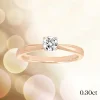Solitaire en or rose 18k, diamant naturel ou synthèse, 0.30ct, L'Etabli du Bijoutier, Haguenau